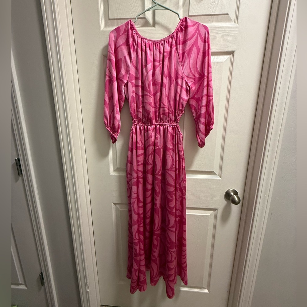 Taylor - Pink Swirl Print Midi Dress – Size 6 - Picture 5 of 5